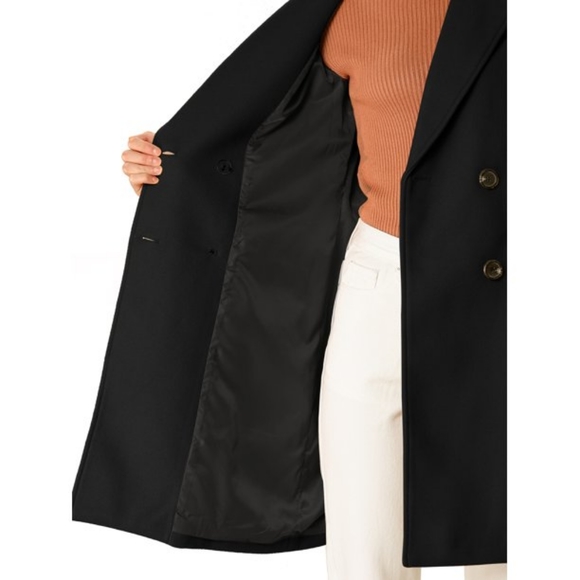 🅽🆆🆃 $86 Allegra K Women's Notch Lapel Double Breasted Belted Trenchcoat - Picture 7 of 9